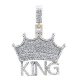 <span>DIAMOND CLOSEOUT! </span> .70ct G SI 10K Yellow Gold Diamond "KING" Crown Pendant