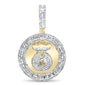 <span>DIAMOND  CLOSEOUT! </span> 1.44ct G SI 10K Yellow Gold Diamond Hip Hop Money Bags Medallion Charm Pendant