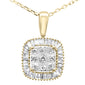 <span style="color:purple">SPECIAL!</span> .32ct G SI 14K Yellow Gold Baguette & Round Diamond Pendant