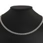 <span style="color:purple">SPECIAL!</span>4mm 1.55ct G SI 14k White Gold Round Diamond Cuban Necklace 16"