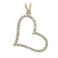 <span>DIAMOND CLOSEOUT! </span> .54ct G SI 14K Yellow Gold Diamond Heart Dangle Charm Pendant