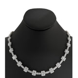 14.13ct G SI 14K White Gold Diamond Necklace 22"