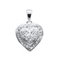 <span style="color:purple">SPECIAL!</span> .15ct G SI 10K White Gold Diamond Heart Pendant
