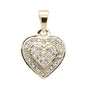 <span style="color:purple">SPECIAL!</span> .11ct G SI 10K Yellow Gold Diamond Heart Pendant