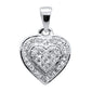 <span style="color:purple">SPECIAL!</span> .11ct G SI 10K White Gold Diamond Heart Pendant