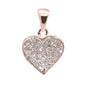<span style="color:purple">SPECIAL!</span> .16ct G SI 14K Rose Gold Diamond Heart Pendant
