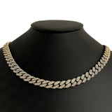 9MM 9.21ct 10KT Yellow Gold Diamond Micro Pave Miami Round Cuban Link Necklace 22" Long