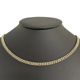 <span>DIAMOND CLOSEOUT! </span> 4mm 2.18ct G SI1 14k Yellow Gold Diamond Round Cuban Necklace 22"