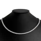 <span style="color:purple">SPECIAL!</span> 5.07ct 14K White Gold Tennis Miracle Illusion Necklace 22"