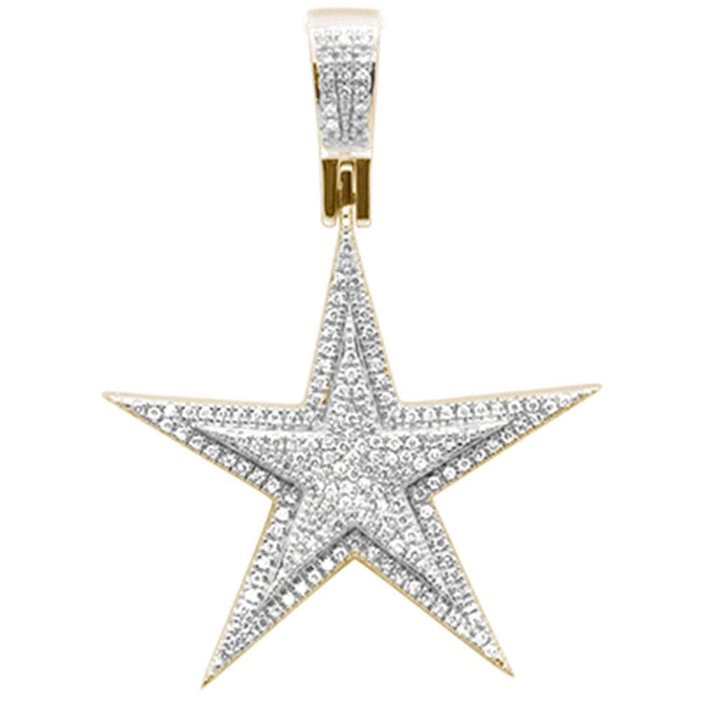 <span style="color:purple">SPECIAL!</span> .32ct G SI 10K Yellow Gold Star Shaped Pendant