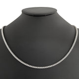 2.03ct G SI 14K White Gold Diamond Miracle Illusion Tennis Necklace 16"