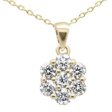 <span>DIAMOND CLOSEOUT! </span>1.55ct G SI 14K Yellow Gold Diamond Cluster Pendant