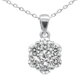 <span>DIAMOND CLOSEOUT! </span>1.51ct G SI 14K White Gold Diamond Cluster Pendant