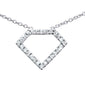 <span style="color:purple">SPECIAL!</span> .21ct G SI 14K White Gold Diamond Charm Pendant Necklace 16"