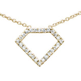 .22ct G SI 14K Yellow Gold Diamond Charm Pendant Necklace 16"