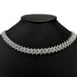 <span>DIAMOND  CLOSEOUT! </span> 13MM 20.2ct G SI 14K White Gold Diamond ICED Out Micro Pave Spiked Cuban Necklace 22" Long