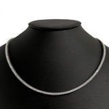 4.31ct G SI 14K White Gold Diamond Tennis Necklace 16" Long