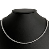 4.76ct G SI 14K White Gold Diamond Tennis Necklace 18"