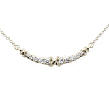 <span>DIAMOND CLOSEOUT! </span> .21ct G SI 14K Yellow Gold Curve Diamond Pendant Necklace 18"