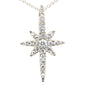 <span style="color:purple">SPECIAL!</span> .40ct G SI 14K Yellow Gold Diamond Starburst Charm Pendant Necklace 18"