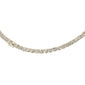 <span>DIAMOND  CLOSEOUT! </span> 1.31ct G SI 10K Yellow Gold Flower Diamond Tennis Necklace 18" Long