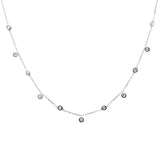 <span>DIAMOND CLOSEOUT! </span> .37ct G SI 14K White Gold Diamond by the Yard Necklace 18"