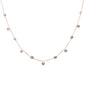 <span style="color:purple">SPECIAL!</span> .33ct G SI 14K Rose Gold Diamond by the Yard Necklace 18"