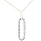 <span>DIAMOND CLOSEOUT! </span>.25ct G SI 14K Yellow Gold Diamond Paper Clip Pendant Necklace 18"
