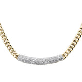 <span style="color:purple">SPECIAL!</span> 2.42ct G SI 14K Yellow Gold Diamond Curb Pendant Necklace 16"