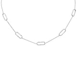<span>DIAMOND CLOSEOUT! </span> .67ct G SI 14K White Gold Diamond Paperclip Style Chain Necklace Pendant