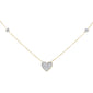 <span style="color:purple">SPECIAL!</span> .29ct G SI 14K Yellow Gold Diamond Heart Shape Pendant Necklace 18"