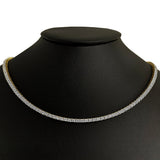 2.26ct G SI 10K Yellow Gold Tennis Miracle Illusion Necklace 22"