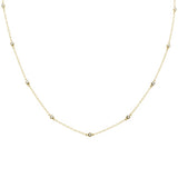 .50ct 14k Yellow Gold Diamond by The Yard Pendant Necklace 16+2" Ext.