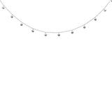 <span>DIAMOND CLOSEOUT! </span>.20ct G SI 14K White Gold Diamond Drop Style Diamond by the Yard Pendant Necklace 18"