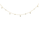 .43ct G SI 14K Yellow Gold Diamond Diamond By the Yard Pendant Necklace 18"
