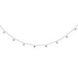 <span>DIAMOND CLOSEOUT! </span>.32ct G SI 14K White Gold Diamond Bead Style Chain Dia By The Yard Pendant Necklace