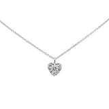 <span>DIAMOND CLOSEOUT! </span>.25ct G SI 14K White Gold Diamond Heart Pendant Necklace