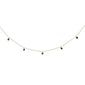 <span style="color:purple">SPECIAL!</span> .31ct G SI 14K Yellow Gold Blue Sapphire Bead Style Chain Pendant Necklace