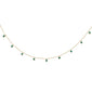 <span style="color:purple">SPECIAL!</span> .80ct G SI 14K Yellow Gold Natural Emerald Bead Style Chain Pendant Necklace