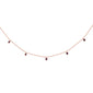 <span style="color:purple">SPECIAL!</span> .35ct G SI 14K Rose Gold Natural Ruby Bead Style Chain Pendant Necklace