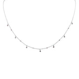 .16ct G SI 14K White Gold Ruby Gemstone Pendant Necklace 18" Long