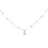 <span>DIAMOND CLOSEOUT! </span>.32ct G SI 14K White Gold Diamond Round Shaped Dia by the Yard Pendant Necklace
