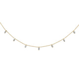<span>DIAMOND CLOSEOUT! </span>.02ct G SI 14K Yellow Gold Diamond Bead Style Chain Diamond by The Yard Pendant Necklace 18"