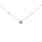 <span style="color:purple">SPECIAL!</span> .15ct G SI 14K White Gold Diamond Square Shaped Pendant Necklace