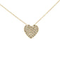 <span style="color:purple">SPECIAL!</span> .15ct G SI 10K Yellow Gold Diamond Heart Pendant Necklace