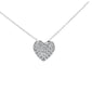 <span style="color:purple">SPECIAL!</span> .15ct G SI 10K White Gold Diamond Heart Pendant Necklace
