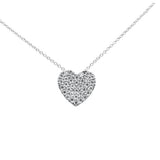 .15ct G SI 10K White Gold Diamond Heart Pendant Necklace