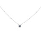 <span style="color:purple">SPECIAL!</span> .18ct G SI 14K White Gold Diamond Blue Sapphire Gemstone & Diamond Pendant Necklace