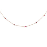 .55ct G SI 14K Rose Gold Natural Ruby Gemstone by the yard Pendant Necklace