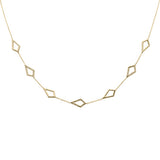 .40ct G SI 14K Yellow Gold Diamond Geometric Pendant Necklace
